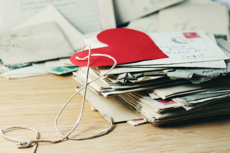 Love letters and a heart of paper